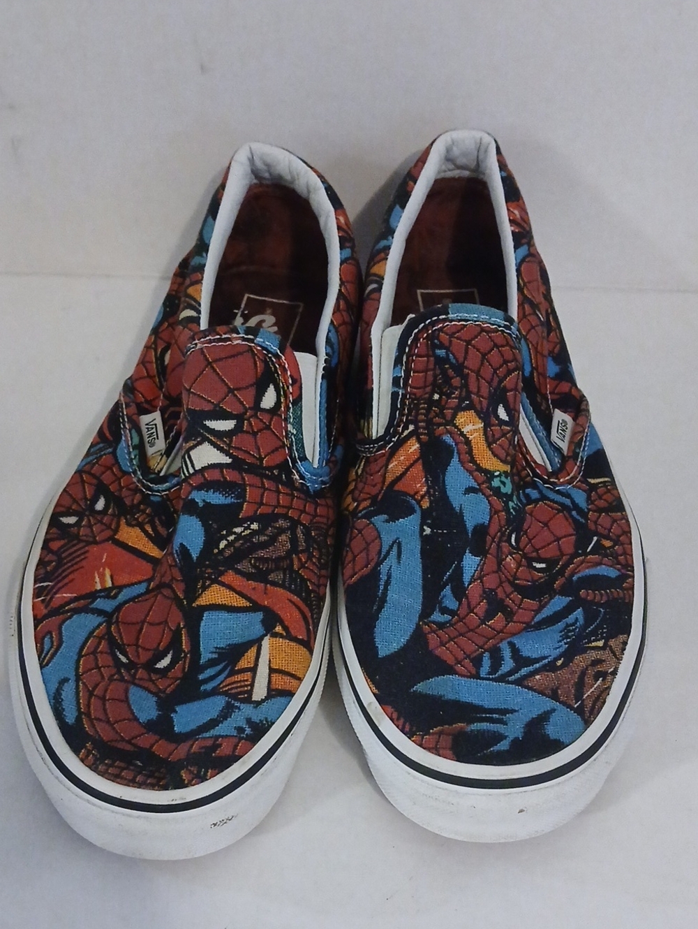 Vans Slip-On Sneakers with Spider-Man Graphic - Red, Blue, Black